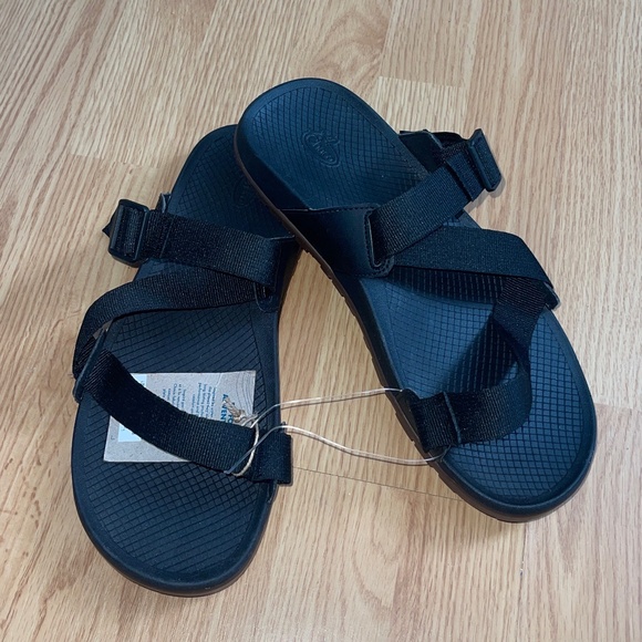 NWT Men’s Chaco Black Lowdown Slide Outdoor Adjustable Strap Sandal / Shoe S11 main image 8